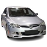 Honda Civic Fd6 (2006-2009) Makyajsız Kasa Için Makyajlı Ön Tampon Ek (Plastik)
